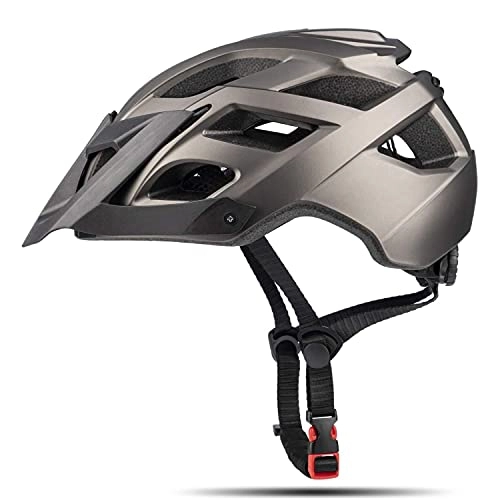 Mountain Bike Helmet : WENZHE Mountain Bike Helmet for Adult Men Women MTB Cycle Helmet with USB Light & Detachable Visor Safety Protection Lightweight Adjustable Racing Cycling Mountain & Road (Color : D)