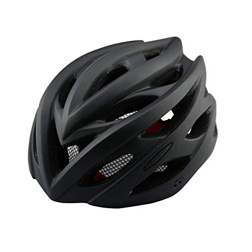 Mountain Bike Helmet : WJHCDDA Cycling helmet Bicycle helmet Bike Helmet Adult Cycling Bike Helmet With Led Taillight Mountain & Road Bicycle Helmets, For Bicycle Road Bike Cycle (Color : Black)