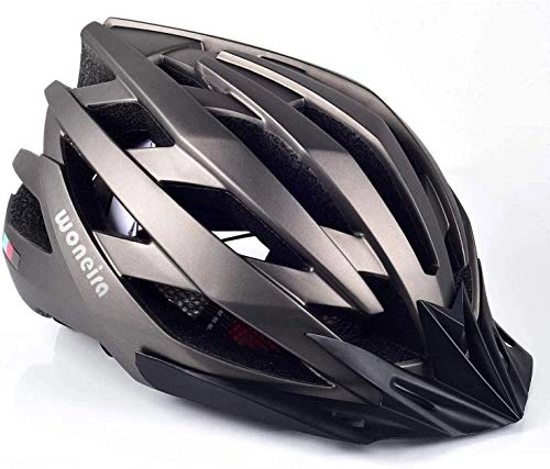 Mountain Bike Helmet : WONEIRA Bike Helmet, Bicycle Helmet with LED Light CPSC&CE Certified Adult Cycling Helmet for Men Women Adjustable Ultralight Stable Mountain & Road Biking Helmets