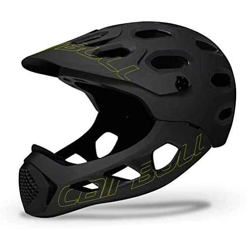 Mountain Bike Helmet : WWJJLL Mountain Cross-Country Bike Full Helmet, Detachable Chin Full Face Helmet Extreme Sports Safety Helmet M / L (56-62CM), 6