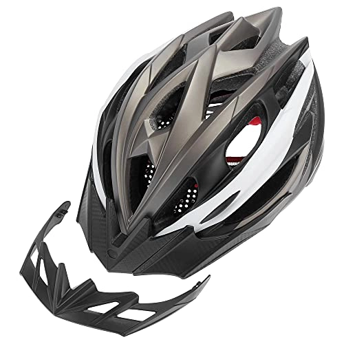 Mountain Bike Helmet : X AUTOHAUX Adult Bike Helmet Road Mountain Bike Helmet with 2 Visors Tail Light