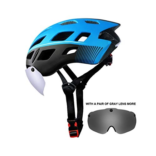 Mountain Bike Helmet : X-TIGER Cycle Bike Helmet with Detachable Magnetic Goggles Visor Shield BMX Mountain Road Bicycle MTB Helmets Adjustable Cycling Bicycle Helmets for Adult Men&Women Outdoor Sport CE Certified