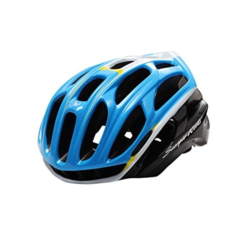 Mountain Bike Helmet : XuBa Bicycle Helmet Cover With LED Lights MTB Mountain Road Cycling Bike Helmet Blue and white One size