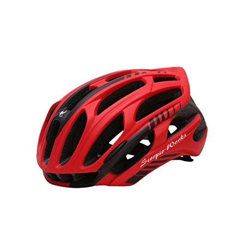 Mountain Bike Helmet : XuBa Bicycle Helmet Cover With LED Lights MTB Mountain Road Cycling Bike Helmet red One size