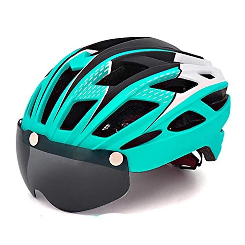 Mountain Bike Helmet : XYBB Helmet Bike Helmet LED Backlight Bicycle Helmet Men Women Goggles Cycling Helmet Ultralight MTB Road Mountain Cyan No Backlight