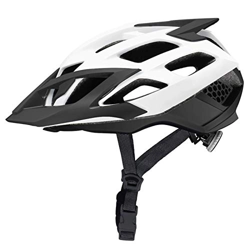 Mountain Bike Helmet : XYW adult helmet Cycling Helmet - Mountain Bike Helmet Cross-country Sports And Leisure Cycling Helmet Lightweight (Color : White, Size : Large)