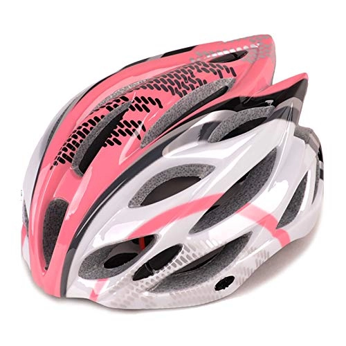 Mountain Bike Helmet : YATT Bicycle Helmet, One-piece 22 Holes Breathable Lightweight With Reflective Tape Adjuster Removable Pink Mountain Bike Helmet Both Men Women Can Wear