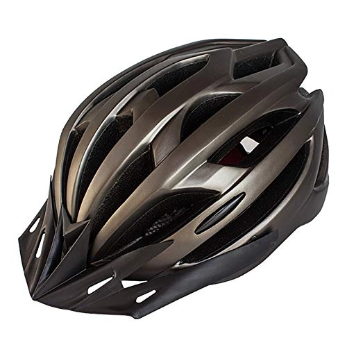 Mountain Bike Helmet : YATT Bicycle Helmet, One-piece Molding 21 Holes Ultra-light Adjustable Size Mountain Road Silver Bicycle Helmet Unisex
