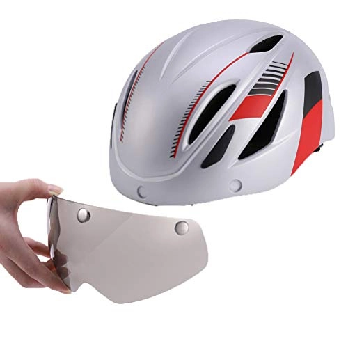 Mountain Bike Helmet : Yissma Cycle Bike Helmet with Detachable Magnetic Goggles Visor Shield for Women Men, Cycling Mountain & Road Bicycle Helmets Adjustable