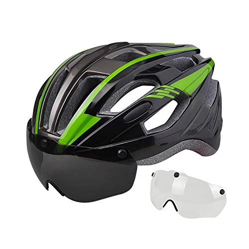 Mountain Bike Helmet : YuuHeeER 1 Set Racing Helmet Cycling Helmet Mountain Bike Safety Motorcycle Summer Breathable Cycling Equipment With Goggles