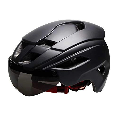 Mountain Bike Helmet : YuuHeeER 1PC Cycling Helmet Mountain Bicycle Helmet Outdoor Sporting Goods One Piece Windproof Glasses Detachable Lining