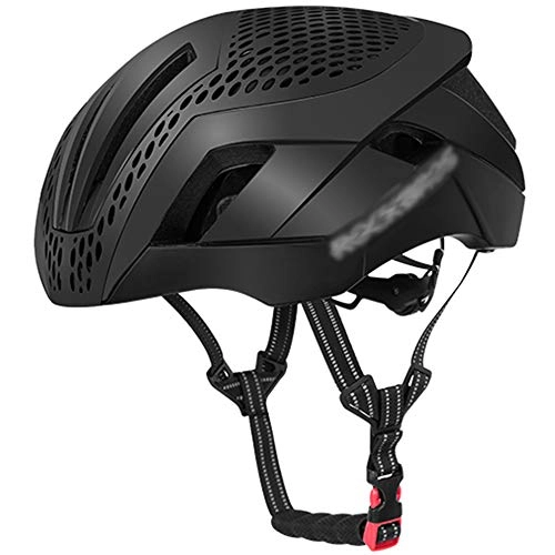 Mountain Bike Helmet : YWZQ 3 in 1 Cycling Helmet, Bike Bicycle EPS Reflective MTB Road Bicycle Men Safety Light Helmet Integrally-Molded Pneumatic, Black