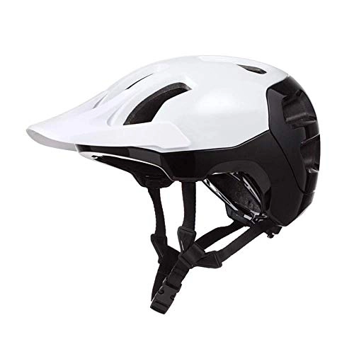 Mountain Bike Helmet : YXDEW Mtb Bicycle Helmet Adults Red All-Terrail Trail Mountain Bike Helmet For Men Safe Downhill Cycling Helmet With Visor Accessories motorcycle (Color : White black)