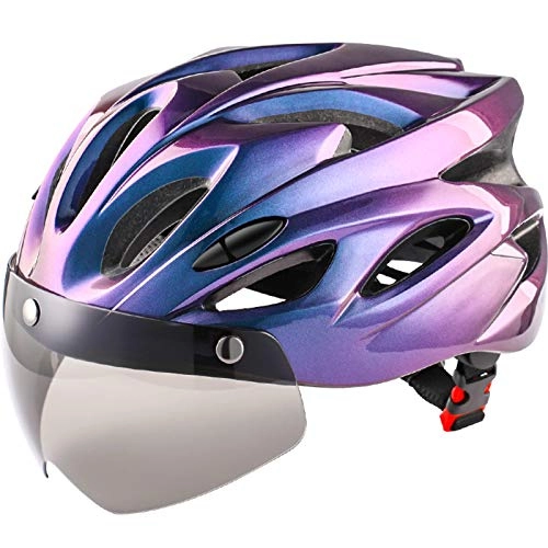 Mountain Bike Helmet : YZHY Bicycle Helmet, equipped With Magnetic Suction Goggles, adjustable Mountain Bike Equipment, suitable For Head Circumference 57-62cm
