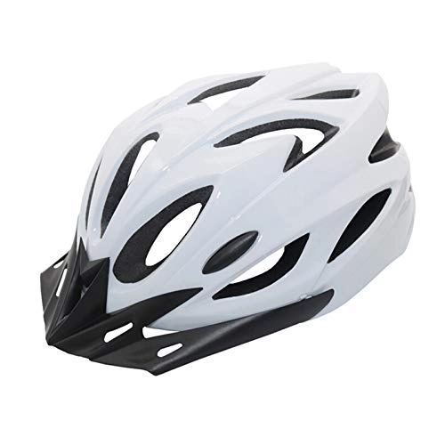 Mountain Bike Helmet : YZHY Mountain Bike Helmet, Integrated Molding, lightweight Helmet For Mountain Riding And Road Riding, with Sun Visor And Adjustable Straps, suitable For Head Circumference 58-61CM