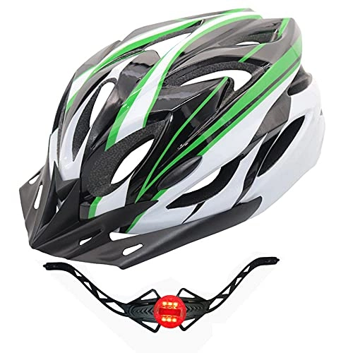 Mountain Bike Helmet : YZQ Bike Helmet, Sports Safety Protective Cycling Helmet, Comfortable Adjustable Ultra Lightweight Breathable Helmet with Taillight, Unisex, M