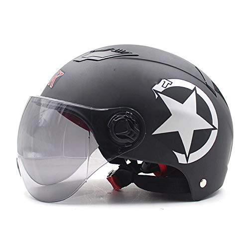 Mountain Bike Helmet : YZT QUEEN Bicycle Helmet Adult Electric Bicycle Helmet Detachable Goggles Unisex Adjustable Mountain Road Riding Helmet, elegant black