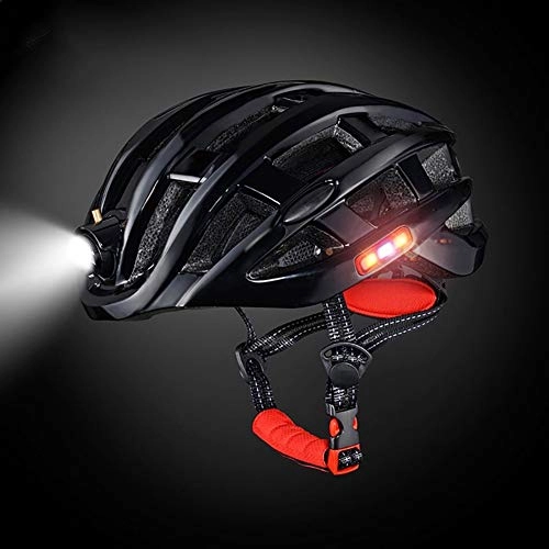 Mountain Bike Helmet : ZBling Cycle Helmets, CE Certification, Cycling Mountain Road Bicycle Helmets Adjustable Adult Safety Protection and Breathable, Safety Light USB Rechargeable Helmet 58-62cm