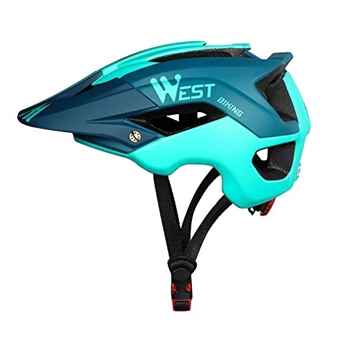 Mountain Bike Helmet : Zeroall Bike Helmet for Men Women Lightweight Mountain & Road Bicycle Helmets with Detachable Visor 56-62cm Adjustable Size Adult Cycling Helmets for Bicycles E-bikes(Blue)