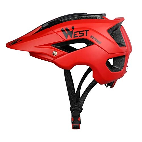 Mountain Bike Helmet : Zeroall Bike Helmet for Men Women Lightweight Mountain & Road Bicycle Helmets with Detachable Visor 56-62cm Adjustable Size Adult Cycling Helmets for Bicycles E-bikes(Red)