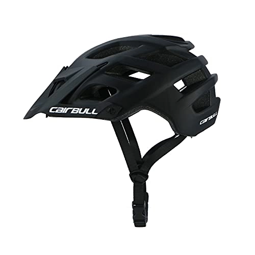 Mountain Bike Helmet : Zeroall Lightweight Adult Bike Helmet for Men Women, Mountain Road Bicycle Helmets with Adjustable Visor, 55-61cm Adjustable Size Cycling Helmets for Bicycles E-bikes(Black)
