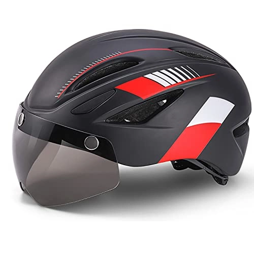 Mountain Bike Helmet : ZGC Bike Helmet for Adults, Mountain Road Bicycle Helmet, Skateboard Helmets, Commuter Bicycle Helmet for Men and Women, Sport Youth Bike Helmet for Scooter Rollerblade Hoverboard(Size:Black red)