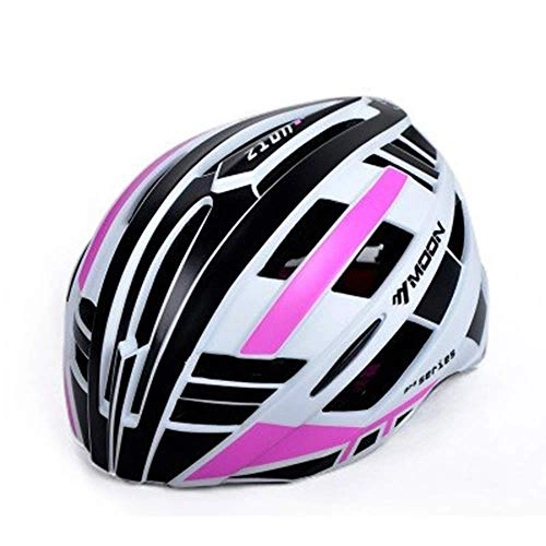 Mountain Bike Helmet : ZHEN-Z Bicycle Helmet Outdoor Road Bike Helmet Integrated Helmet Mountain Bike Helmet Riding Helmet (Color : Green, Size : UK 14) (Color : Pink, Size : UK 14)