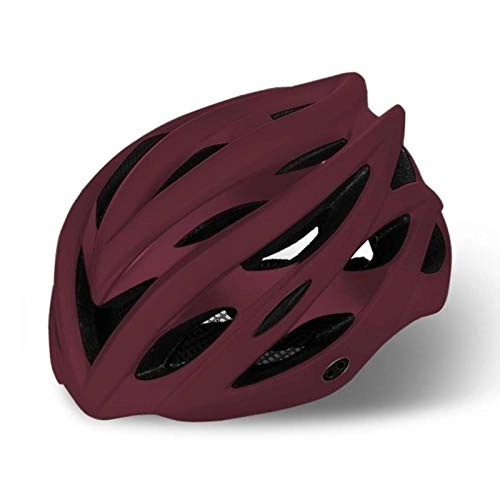 Mountain Bike Helmet : ZHS Cycling Helmet Ultralight Bicycle Mountain Road Bike Helmet Head Protector For Women Men Bicycle Helmet, Burgundy