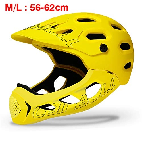 Mountain Bike Helmet : ZHXH New Adult Full Coverage Bicycle Helmet Off-Road Mountain Bike Mountain Bike Full Face Helmet Downhill Riding Helmet, 24