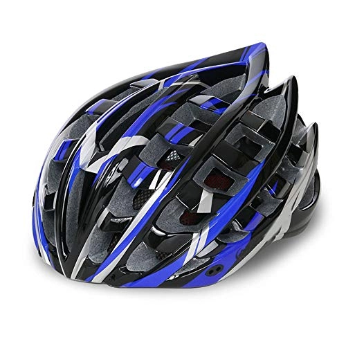 Mountain Bike Helmet : ZLX Adult Mountain Bike Helmet Integrated Molding Helmet Riding Anti-collision Helmet Outdoor Sports Equipment (Color : Blue)