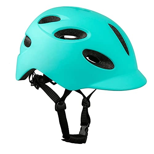 Mountain Bike Helmet : ZYLEDW Mountain Bike Helmet Cycling Bicycle Helmet Sports Safety Protective Helmet 12 Vents Comfortable Lightweight Breathable Helmet With LED Safety Warning Light-blue|| M 54-58CM
