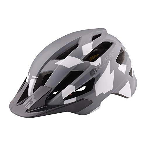 Mountain Bike Helmet : ZZD Adjustable Bike Helmet, Light Mountain Bike Helmet with 18 Vent Holes, Male and Female Adult Road Bike Helmet with Removable Inner Lining, Gray