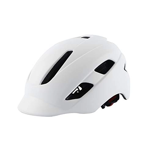 Mountain Bike Helmet : ZZDLXJ Mountain Bike Helmet, Comfortable and Breathable Road Bike Helmet 56-62cm, Adjustable Adult Bike Helmet (White)