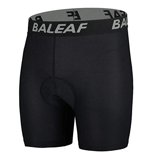 Mountain Bike Short : BALEAF Men's 3D Padded Cycling Mesh Breathable Underwear Shorts Tights Gray Size L