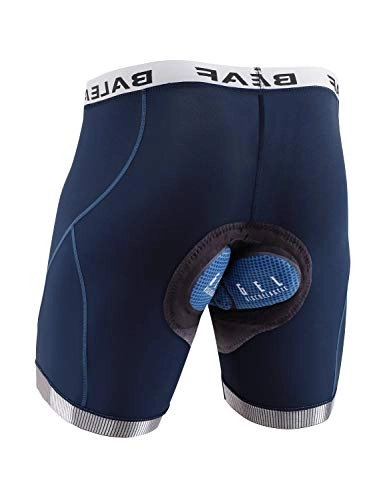 Mountain Bike Short : BALEAF Men's Cycling Underwear Bike Shorts 4D Padded Mountain Liner Biking Bicycle Undershorts Anti-Slip Navy Blue XL