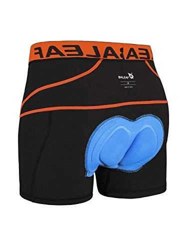 Mountain Bike Short : BALEAF Men's Cycling Underwear Padded Cycle Undershorts MTB Bike Shorts Orange Size S
