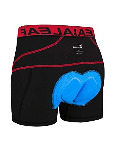 Mountain Bike Short : BALEAF Men's Cycling Underwear Padded Cycle Undershorts MTB Bike Shorts Red Size L