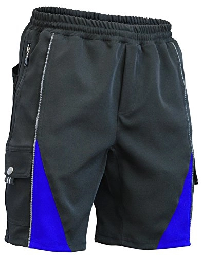 Mountain Bike Short : Berkner Men's Mountain Bike Shorts Bicycle Shorts with Seat Padding * Silver bion forte material * - Blue - Small
