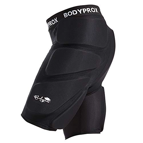 Mountain Bike Short : Bodyprox Protective Padded Shorts for Snowboard, Skate and Ski, 3D Protection for Hip, Butt and Tailbone (Large)