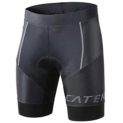 Mountain Bike Short : CATENA Men's Bike Shorts 3D Padded Cycling Short Pants for MTB Road Bicycle Black