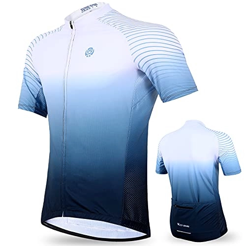 Mountain Bike Short : Cycling Jersey Mens, Cycling Tops for Men, Mountain Bike Shorts for Men, Short Sleeve Cycling Top with 3 Rear Pockets, Quick Dry Breathable Running Bicycle Jessy, Birthday Gifts / Presents for Cyclists