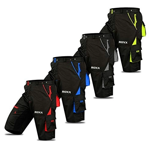 Mountain Bike Short : Cycling MTB Shorts, Coolmax Padded, detachable Inner Lining, Free Style Adult Size -Black / Fluorescent (X-LARGE)