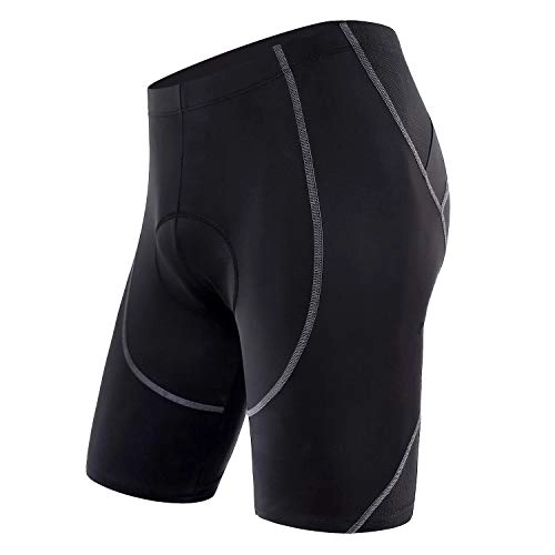 Mountain Bike Short : Cycling Underwear, Sportneer Men's Cycling Padded Shorts Biking for Cold Winter Bike Bicycle Pants Half Pants 4D COOLMAX Padded, Comfort, Anti-Slip Design, Breathable & Absorbent