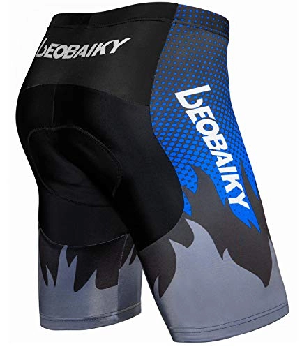 Mountain Bike Short : Cycorld Men's Cycling Shorts 4D Padded Road Bike Shorts Breathable Quick Dry Bicycle Shorts Cycling Underwear (XL, Blue)