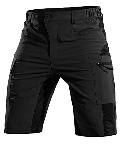 Mountain Bike Short : Cycorld Men's-Mountain-Bike-Shorts MTB-Shorts-for-Men Quick Dry Lightweight with Pockets Cycling Riding Biking Baggy Shorts Black