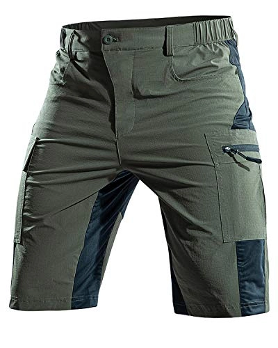 Mountain Bike Short : Cycorld Men's MTB Shorts Baggy Mountain-Bike-Shorts for Men (New Green, 3XL)
