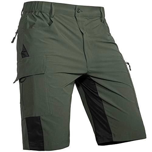 Mountain Bike Short : Cycorld Men's MTB Shorts Mountain Bike Shorts Mens Baggy Outdoor Shorts (L, ArmyGreen)