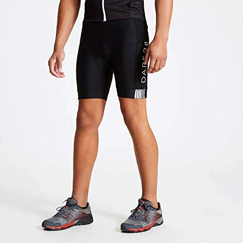 Mountain Bike Short : Dare 2b Men's DMJ469 8K450 Virtuosity' Lightweight Quick Drying Cycle Shorts, Black / White, S