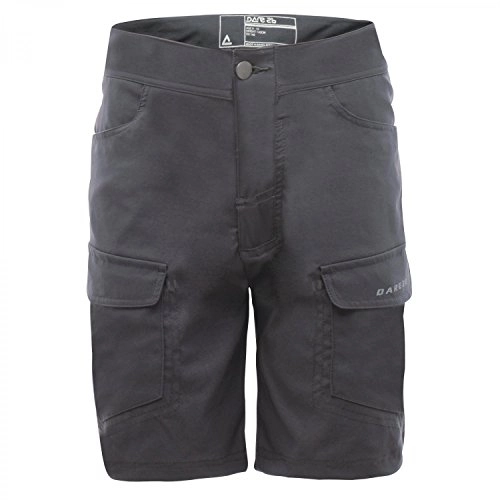 Mountain Bike Short : Dare2B Kid's Accentuate Shorts, Ebony Grey, Size 7-8