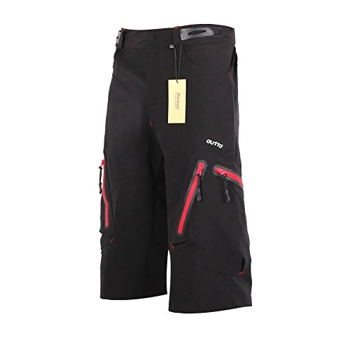 Mountain Bike Short : Diswoe Bicycle Shorts Cycling MTB Pants Baggy Shorts Breathable with Zippered Pockets for Outdoor Running Cycling